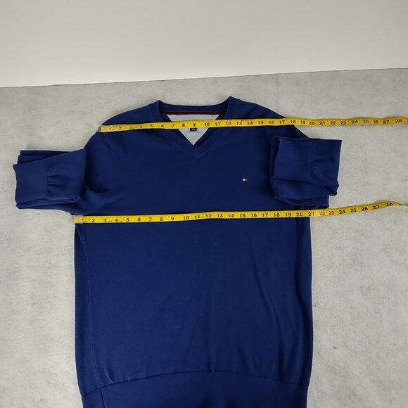 Tommy Hilfiger Men's Blue, 100% Cotton Pullover Crewneck Sweater. Size Large - Picture 8 of 13